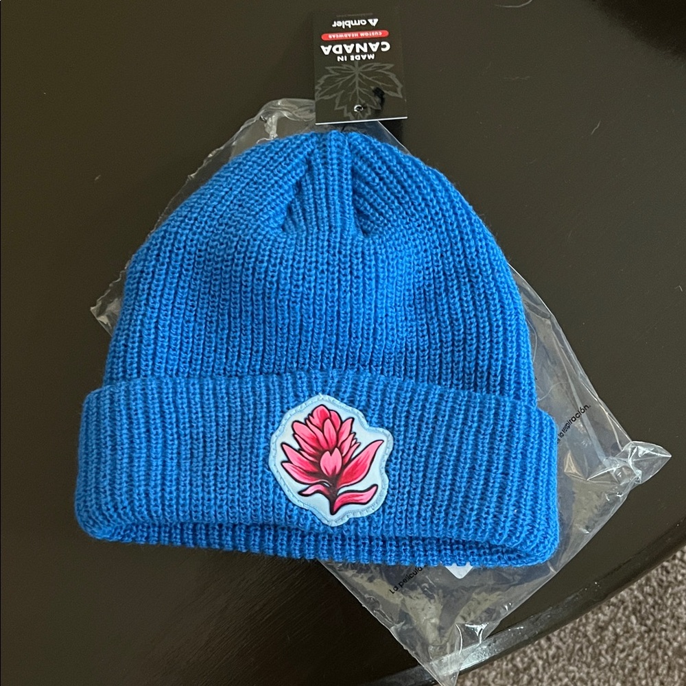Rachel Pohl Blue Paintbrush Beanie